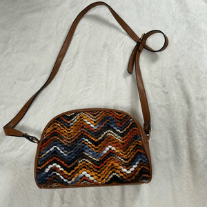 NWOT Francescas Embroidered Handbag Zip Closure Small Multicolor Crossbody Purse